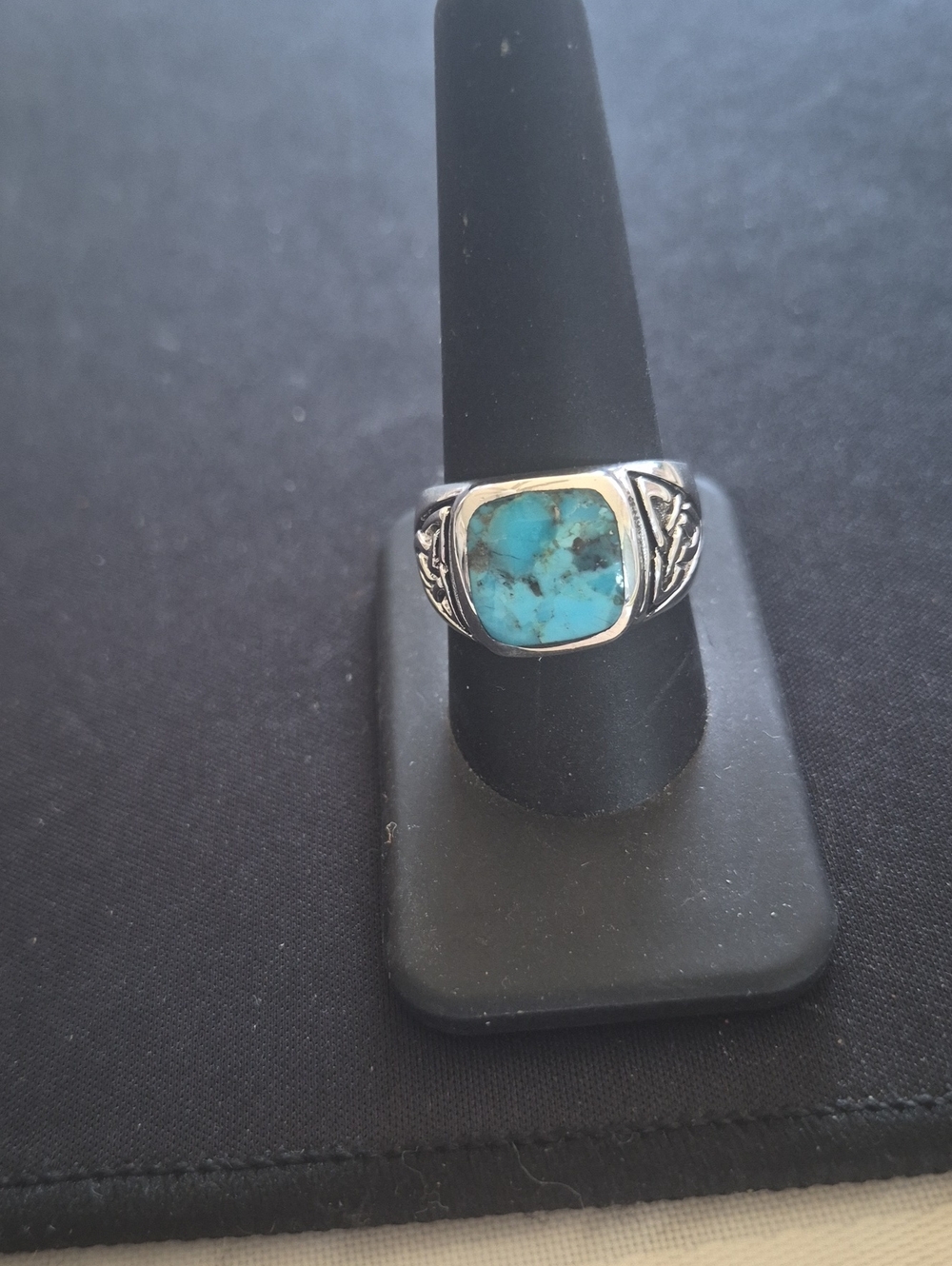 Sterling Silver Turquoise Statement Ring - Blue